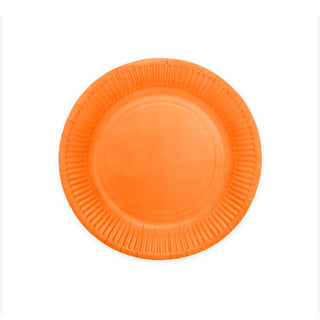 8 papirtallerkener 23 cm orange | 4 stk