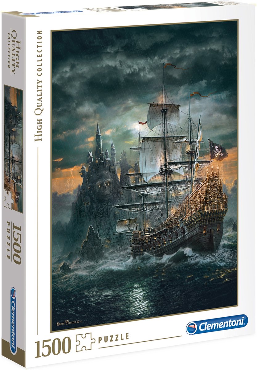 Clementoni - puslespil - 1500 brikker - piratskib - puslespil for voksne - samling af høj kvalitet