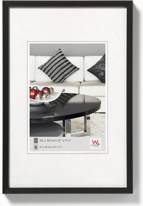 Walther stol - fotoramme i aluminium - fotostørrelse 21x29,7 cm (a4) - sort