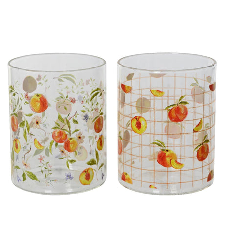 Decoris drikkeglas glas 500ml klar fersken