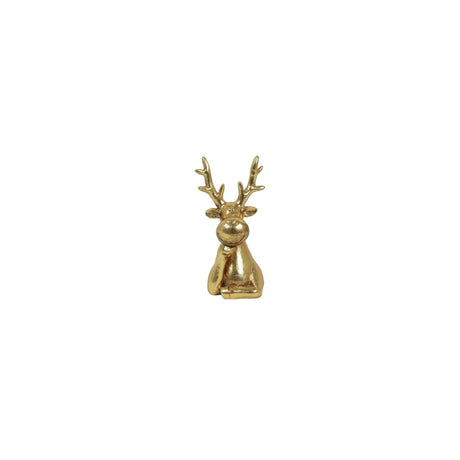 Country field countryfield beeld rendier kop edmond goud polystone 8x7x15,5cm