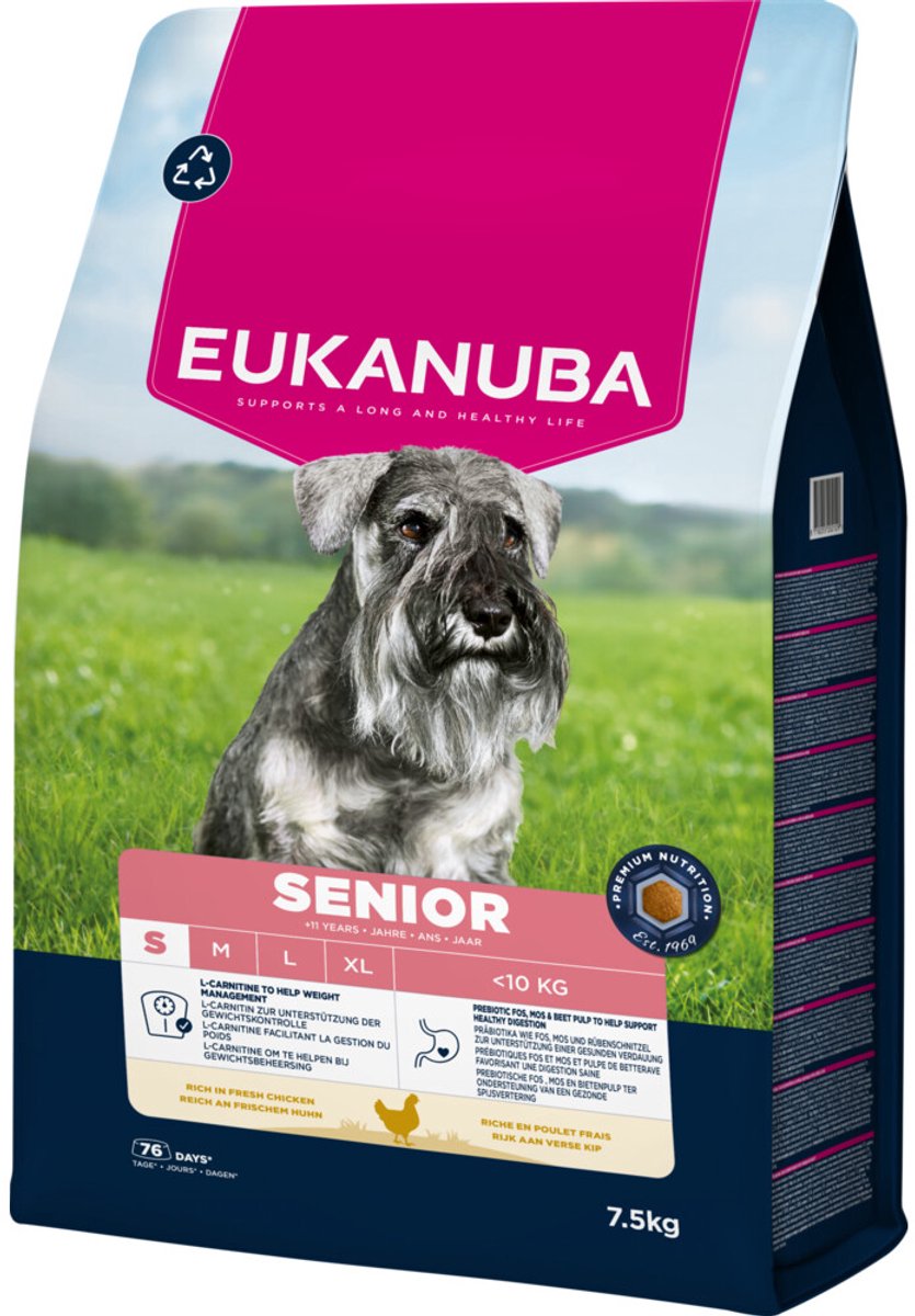 Eukanuba tør hundefoder life care hund senior lille kylling - 7,5 kg