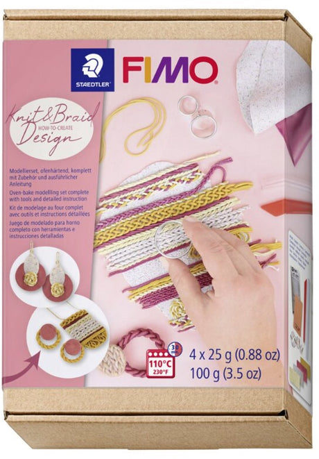 Fimo hvordan man laver sæt "strikket fletning design"