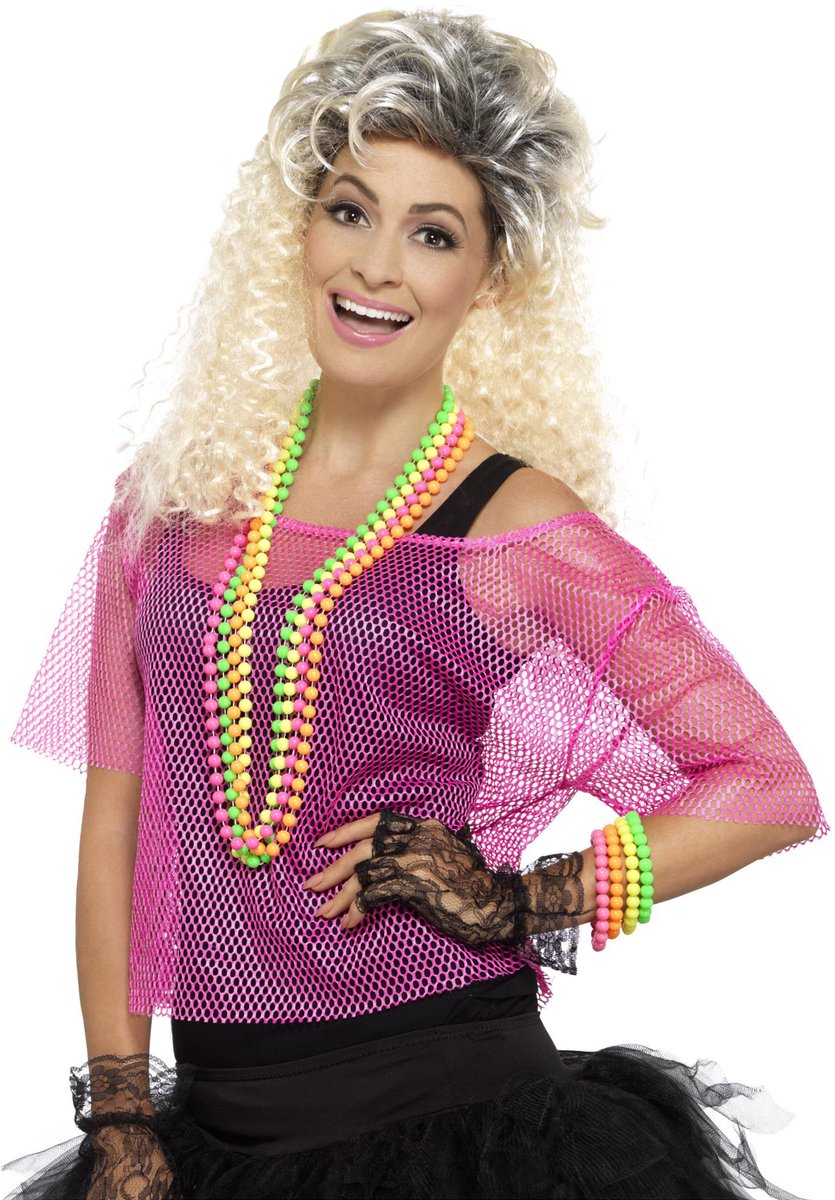 Smiffys nettop neon pink - str. ml