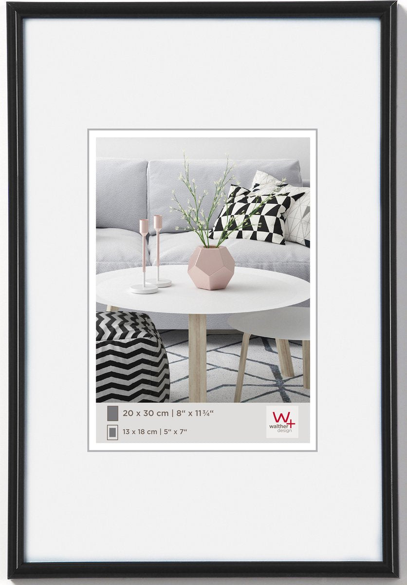 Walther galeria - plastramme - fotostørrelse 15x20 cm - sort