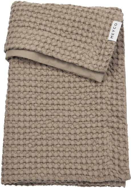 Meyco babyvaffel bomuldstæppe - taupe - 100x150cm - 1,0 sammen