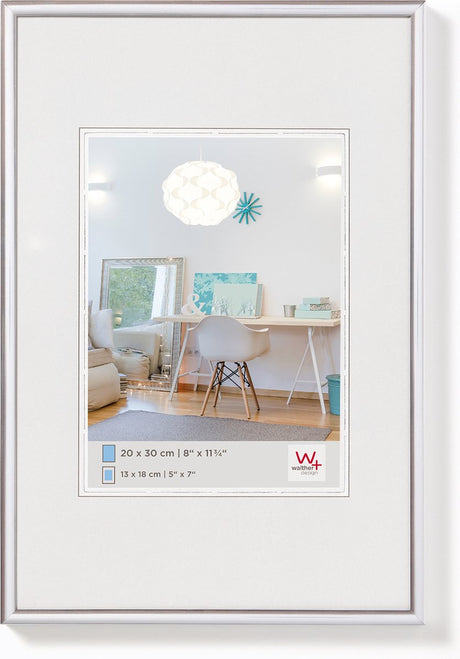Walther new lifestyle - plastramme - fotostørrelse 40x50 cm - sølv