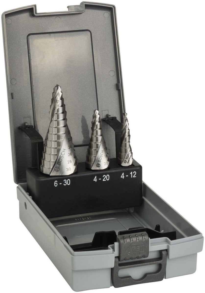 Bosch 3 stk hss trinbor 4-12, 4-20, 6-30 mm