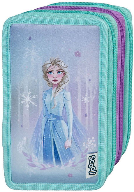 Undercover penalhus Disney Frozen 3-rums fyldt skolesæt i flere farver.