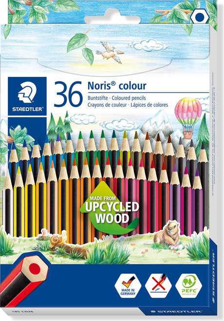 Staedtler noris farve farveblyant lavet af upcycled træ - sæt 36 stk