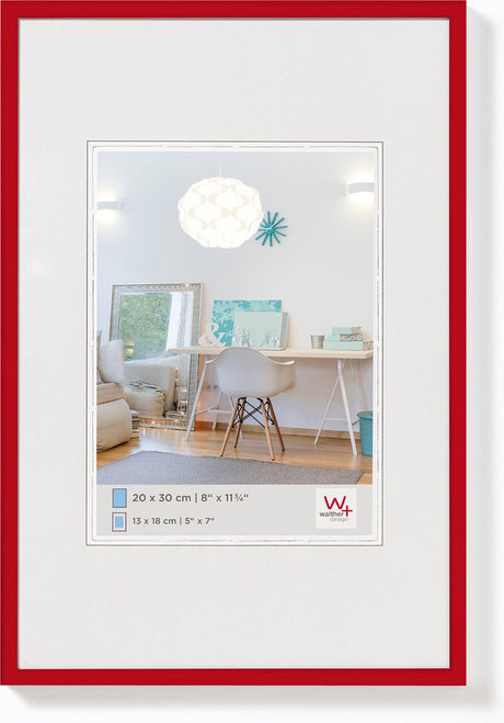 Walther new lifestyle - plastramme - fotostørrelse 40x50 cm - rød