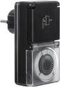 Q-link tidsur - jordet - ip44 - fast rytter - 30 minutter - sort