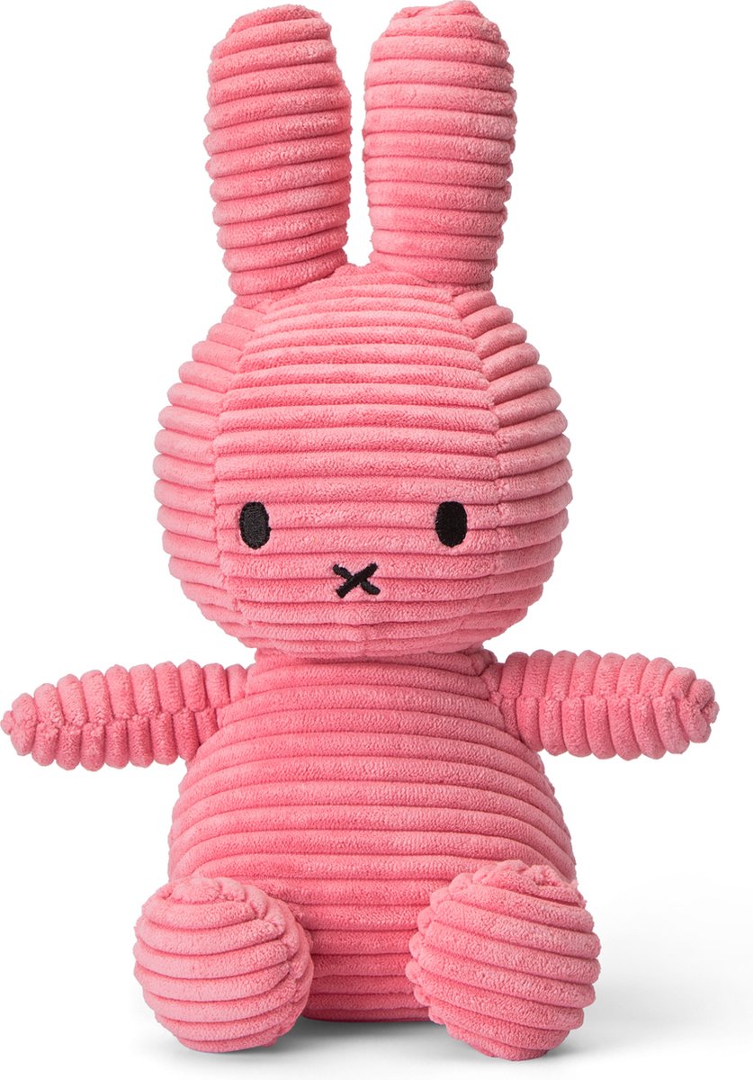 Bon ton toys nijntje - eco corduroy bubblegum pink - 23 cm - 9