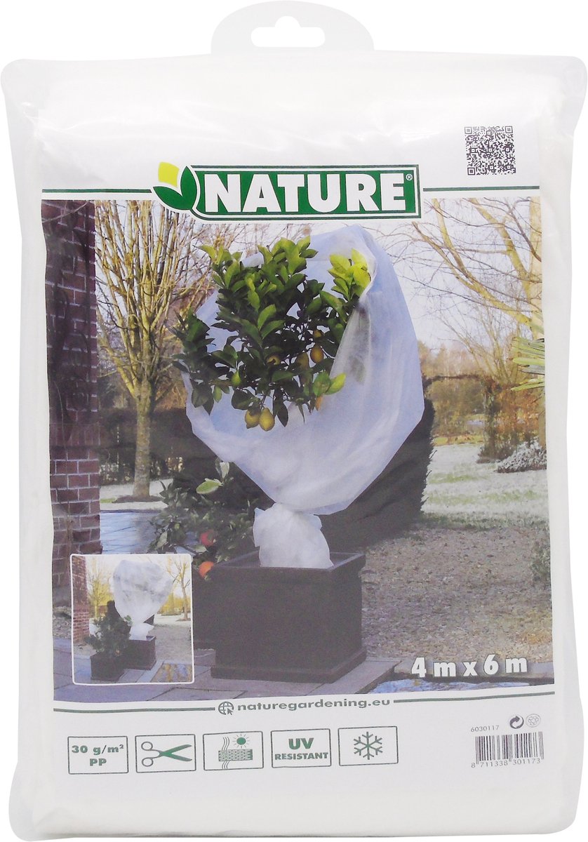 Natur - vinterdækfleece til planter - 4 x 6m - 30 g m² - vinterbeskyttelse