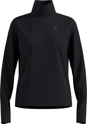 Odlo essential thermal midlayer 1 2 zip dames - zwart - maat l