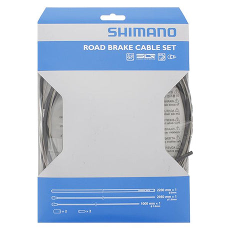 Shimano bremsekabelsæt racing rustfrit stål sort