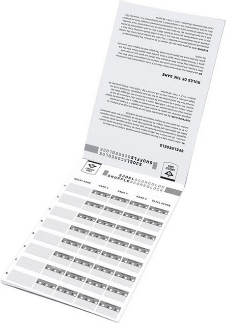 Engelhart sjoelscoreblok – set van 10 stuks – 50 vellen per blok – scoreblok voor sjoelen – puntentelling en wedstrijdregistratie – longfield