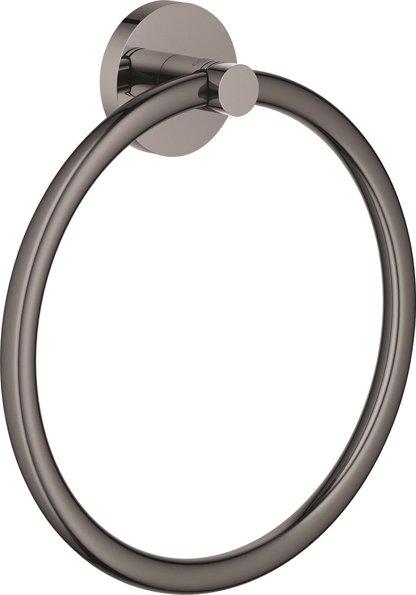 Grohe essentials håndklædering - ø 18 cm - metal - hård grafit (antracit blank) - 40365a01