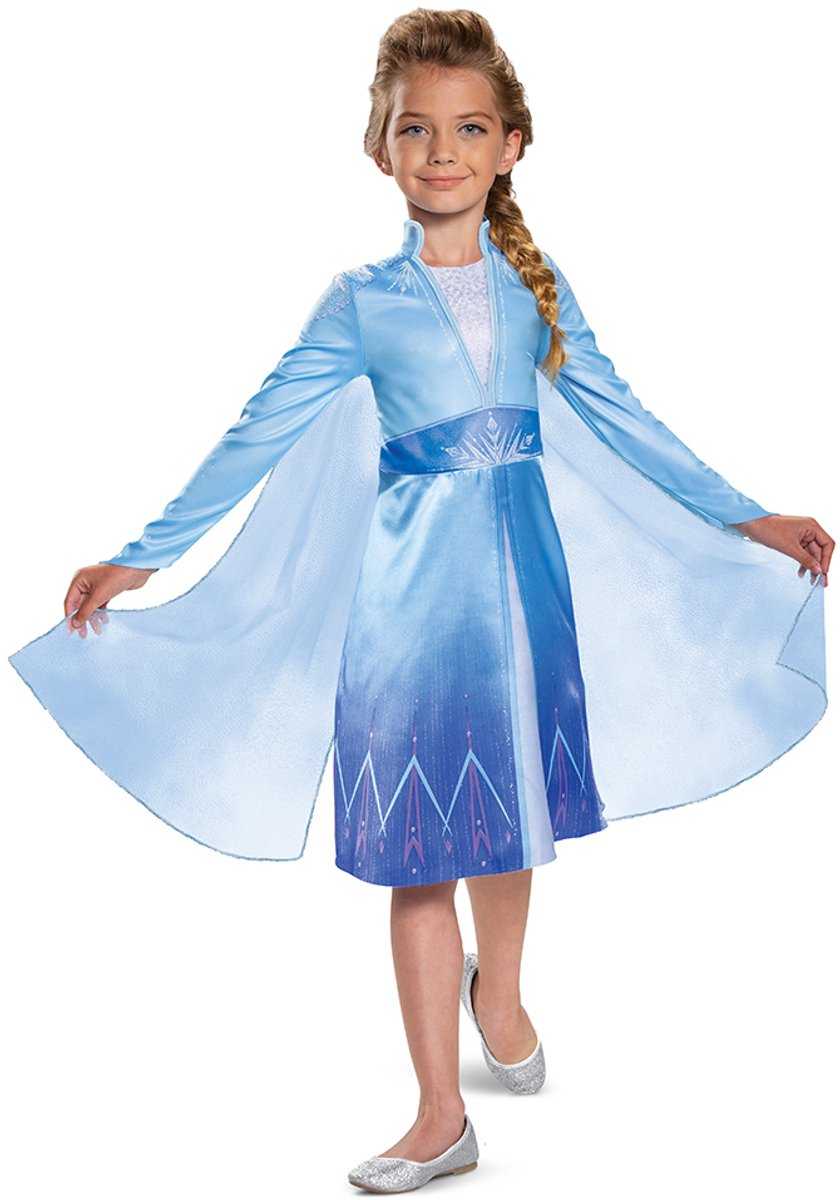 Forklædning disney frozen elsa rejsende børnekostume klassisk m (7-8 år)
