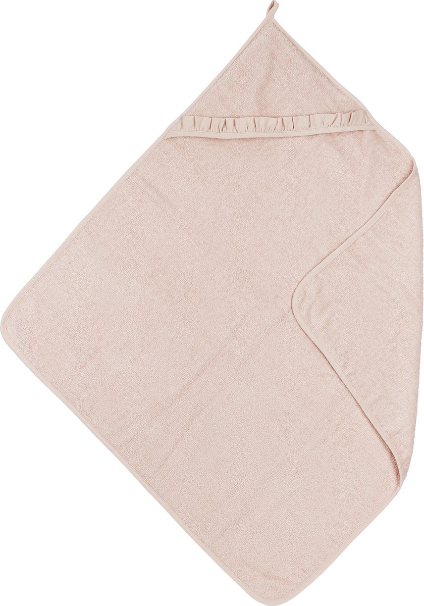 Meyco baby flæse badekappe - blød pink - 80x80cm