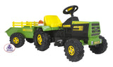 Injusa traktor basic + trailer 6v 1+