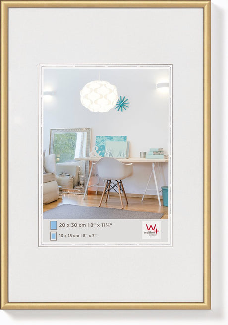 Walther new lifestyle - plastikramme - fotostørrelse 20x30 cm - guld