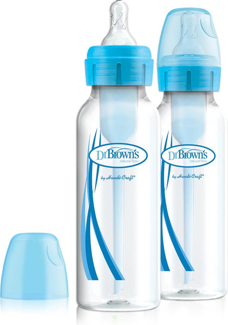 Dr. browns muligheder+ anti-kolik sutteflaske - flaske med smal hals - 250ml - blå - 2 stk.