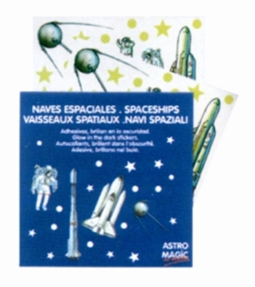 Glow in the dark stickers space (10s