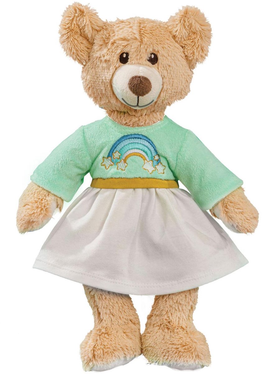 Heless krammelegetøj plys bamse regnbue, 42cm