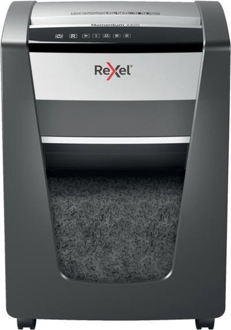 Rexel momentum x420 papirmakulator - p4 makulerer - op til 20 ark - 30l - sort