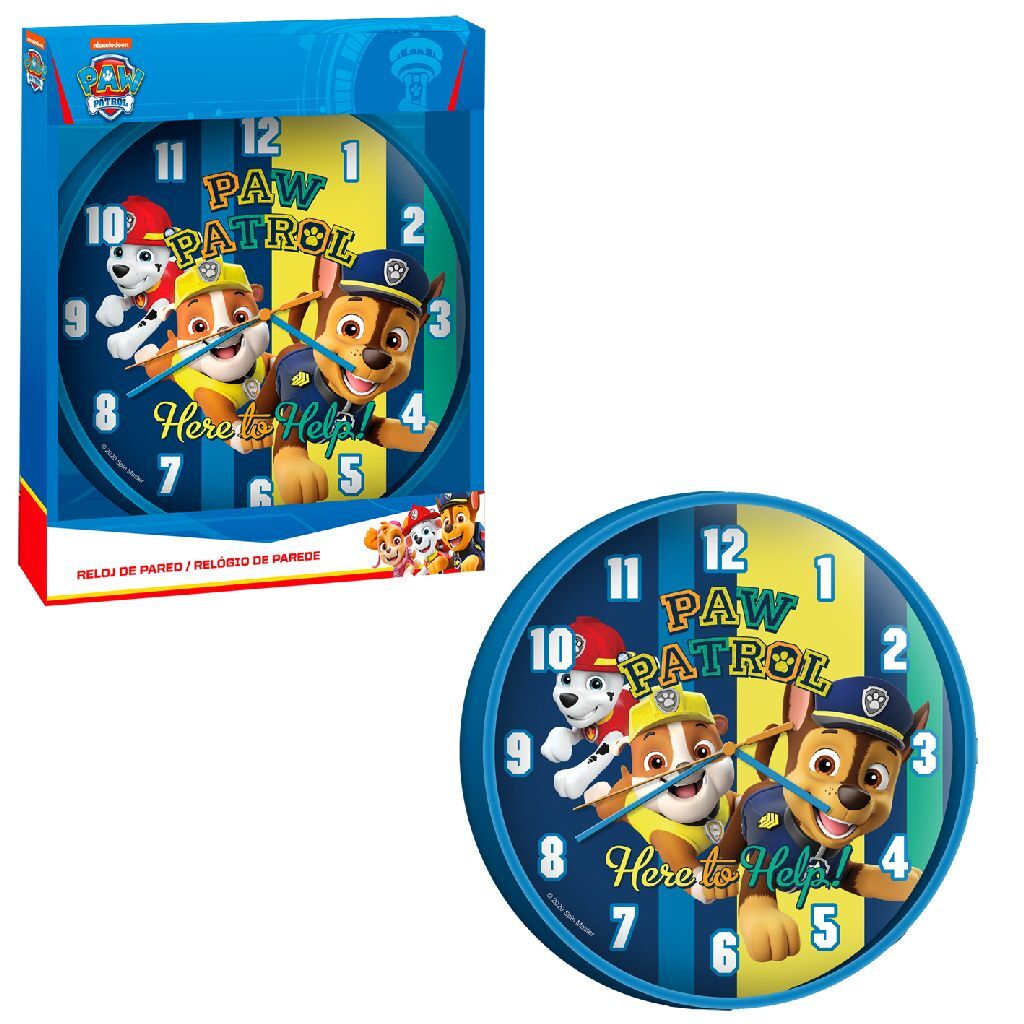 Paw patrulje vægur 25 cm blå