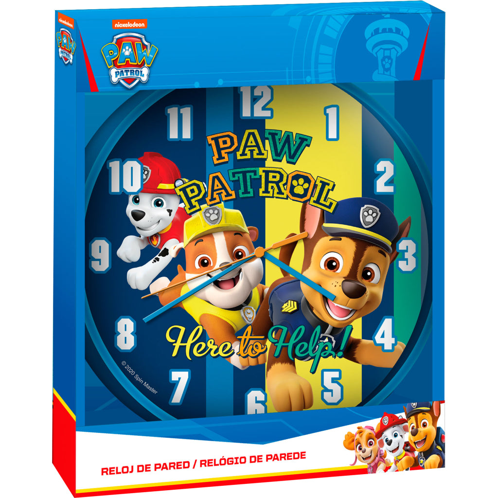 Paw patrulje vægur 25 cm blå