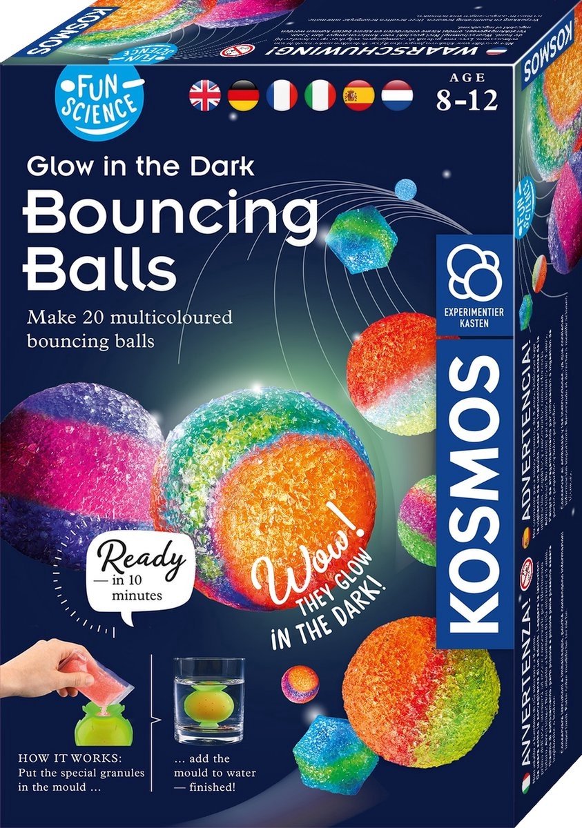 Making Cosmos glød i mørket hoppebolde, 20 stk.