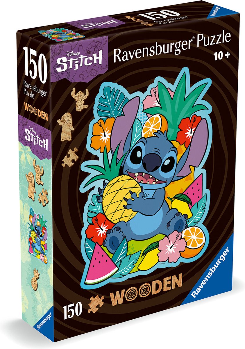 Ravensburger træpuslespil disney stitch - puslespil - 150 brikker