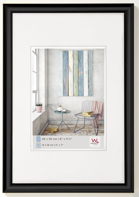 Walther trendstyle - plastramme - fotostørrelse 40x50 cm - sort