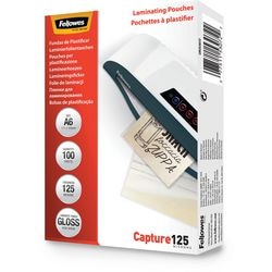Lamineringsposer fellowes fanger a6 blanke 100 stykker