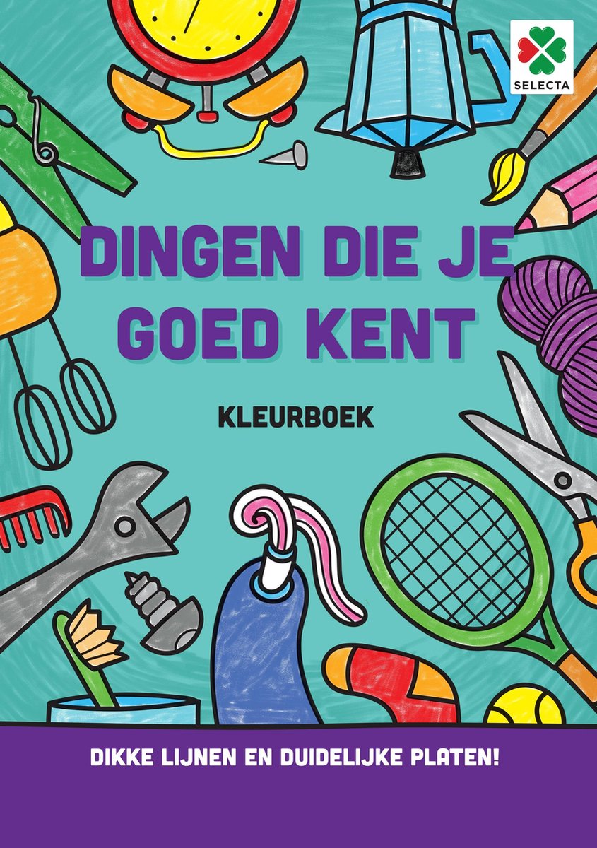 Vælg taktiske ting, du kender godt - farve- og aktivitetsbog - puslespilsbog for børn - læring gennem leg - fra 4 år