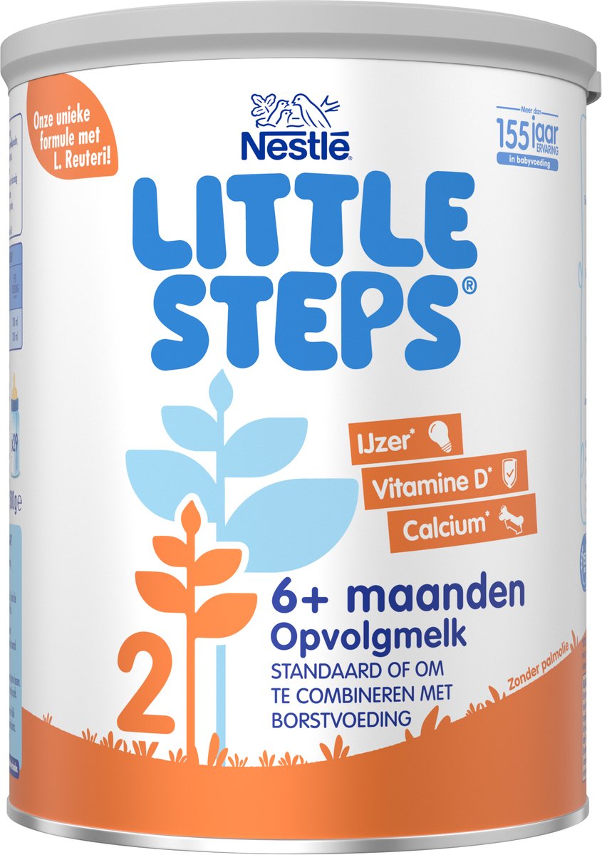 Little steps® nestlé små trin 2 - flaskemadning 6+ måneder - 2x 800 gram - babymælk - babymad