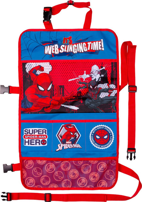 Marvel autostol arrangør spider-man junior 58 x 35 cm rød