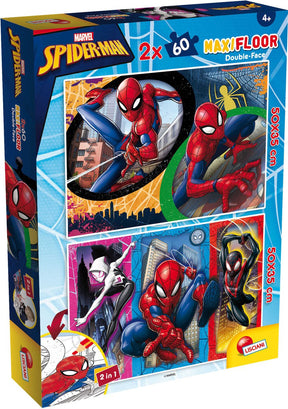 Lisciani - spider-man - puslespil maxifloor - 2 x 60 brikker