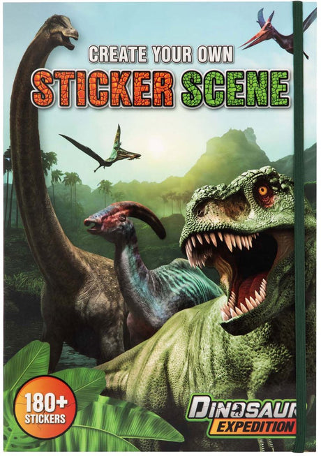 Kreativ håndværksgruppe dino-klistermærkebog