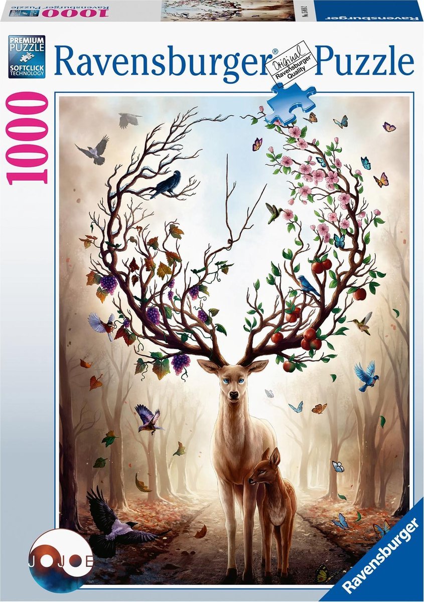 Ravensburger puslespil fantasy hjort - puslespil - 1000 brikker