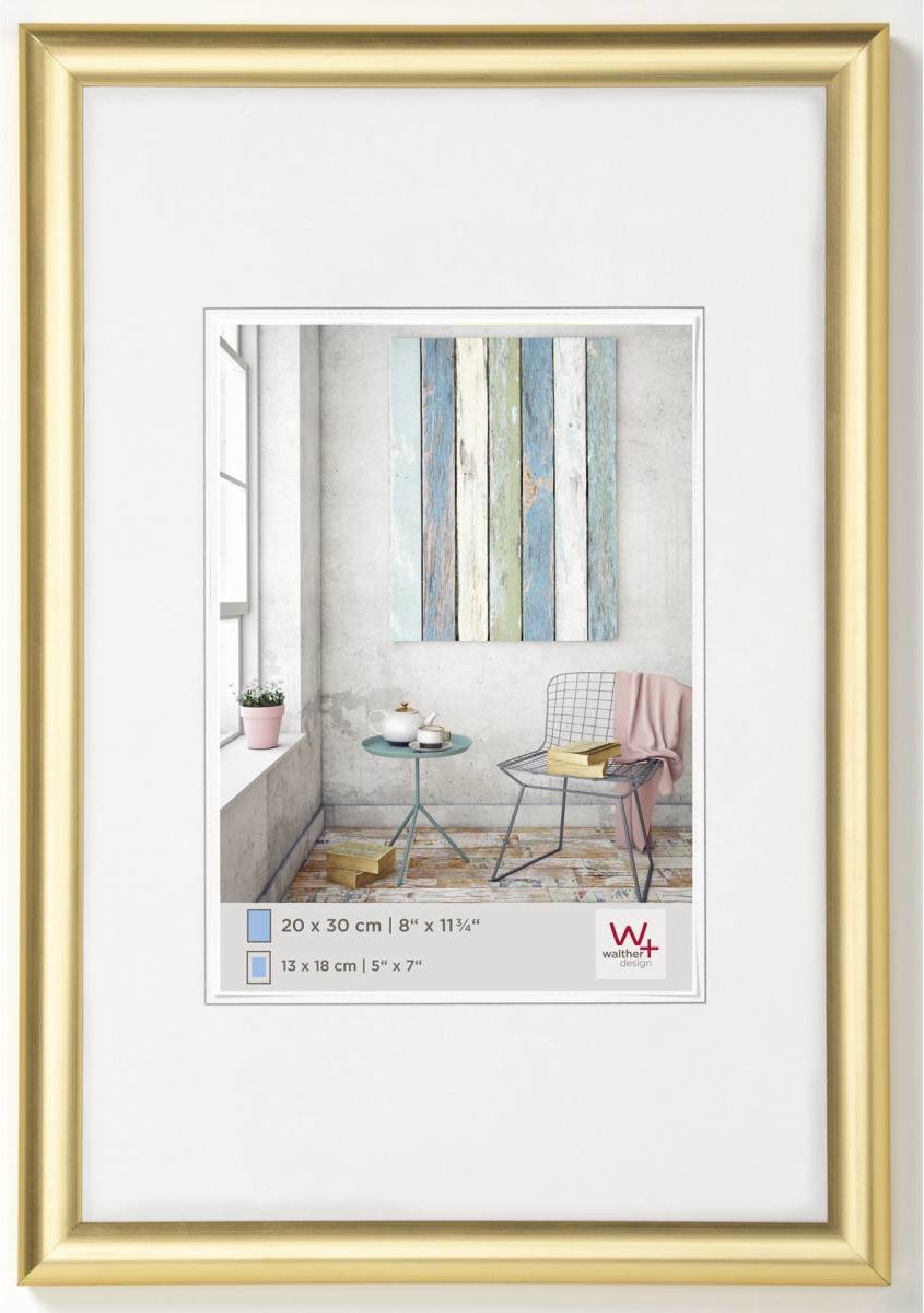 Walther trendstyle - plastramme - fotostørrelse 30x40 cm - guld