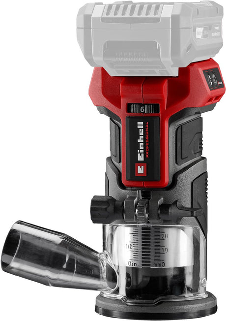 Einhell professionel akku kantfræser tp-et 18 li bl solo - power x-change - 18 v li-ion - 6 og 8 mm spændetang - børsteløs motor - ekskl. batteri og oplader