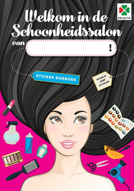 Selecta tactic welkom in mijn schoonheidssalon sticker doeboek - 32 pagina's - stickers, kleurplaten en activiteiten - vanaf 3 jaar