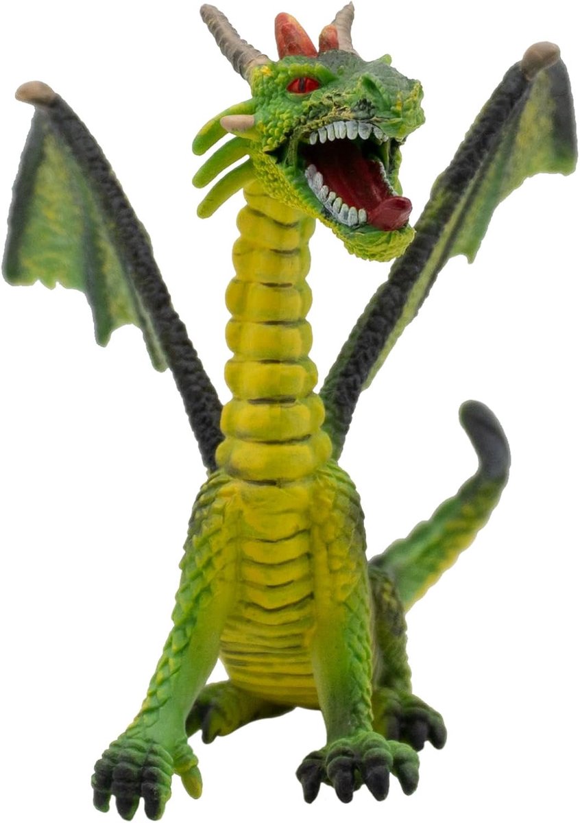Bullyland 75593 – siddende grøn drage – ca. 8,7 cm – fantasifuld og detaljeret legefigur – ideel til eventyrleg, dekoration eller som en lille gave til børn fra 3 år