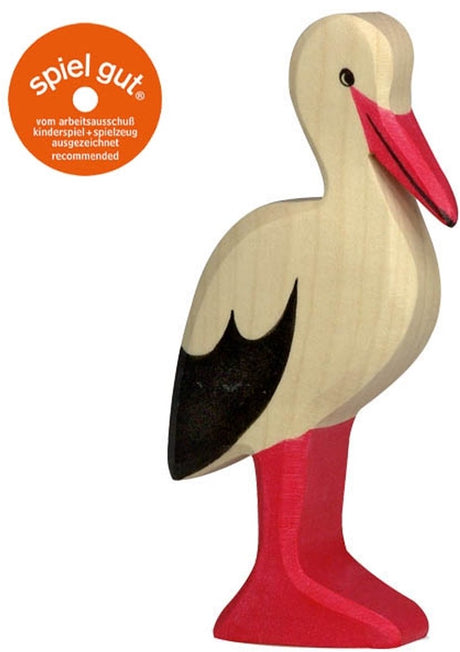 Holztiger stork. 6 cm.