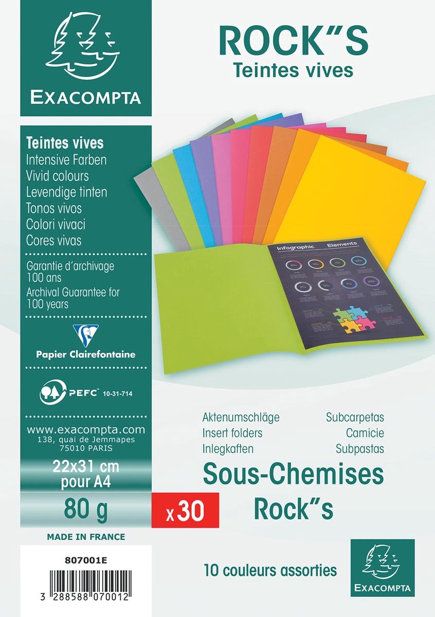 Exacompta 30 x rock indstiksmappe