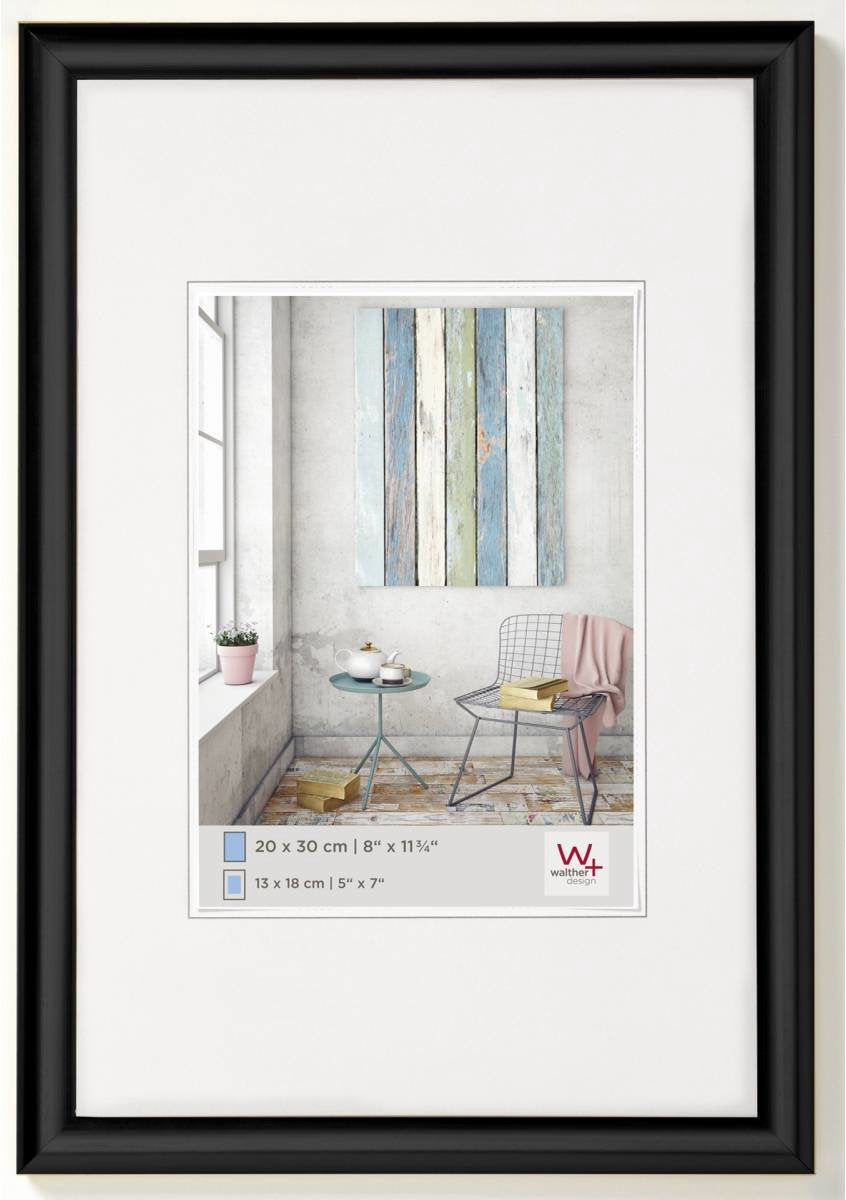Walther trendstyle - plastramme - fotostørrelse 30x45 cm - sort