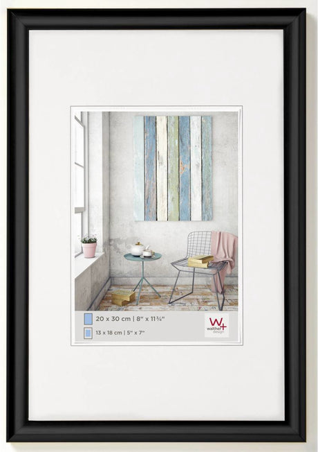 Walther trendstyle - plastramme - fotostørrelse 30x45 cm - sort